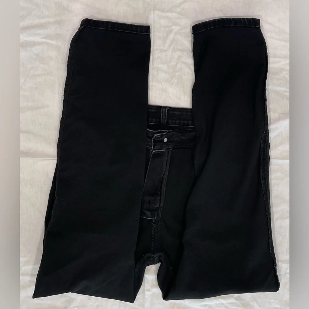 Mens AMIRI MX1Leather Patch Ripped Skinny Jeans Size 34